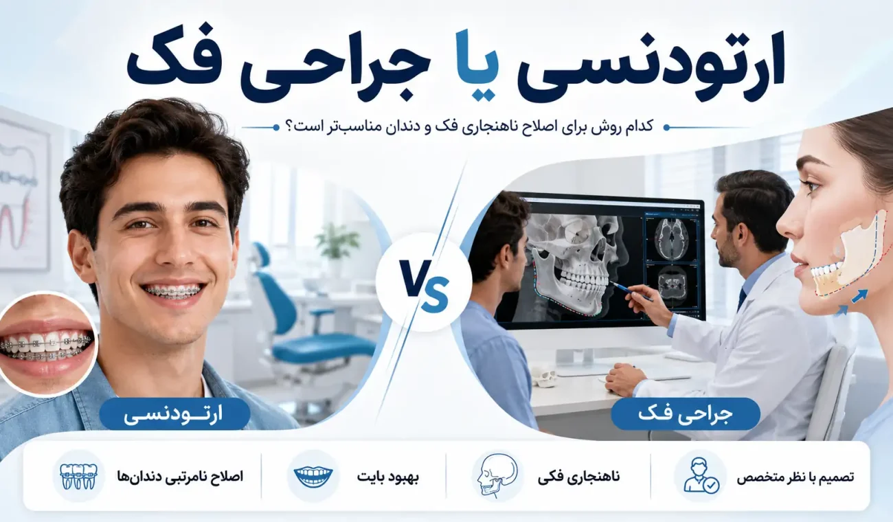 ارتودنسی یا جراحی فک؛ کدام روش برای اصلاح ناهنجاری فک و دندان مناسب‌تر است؟
