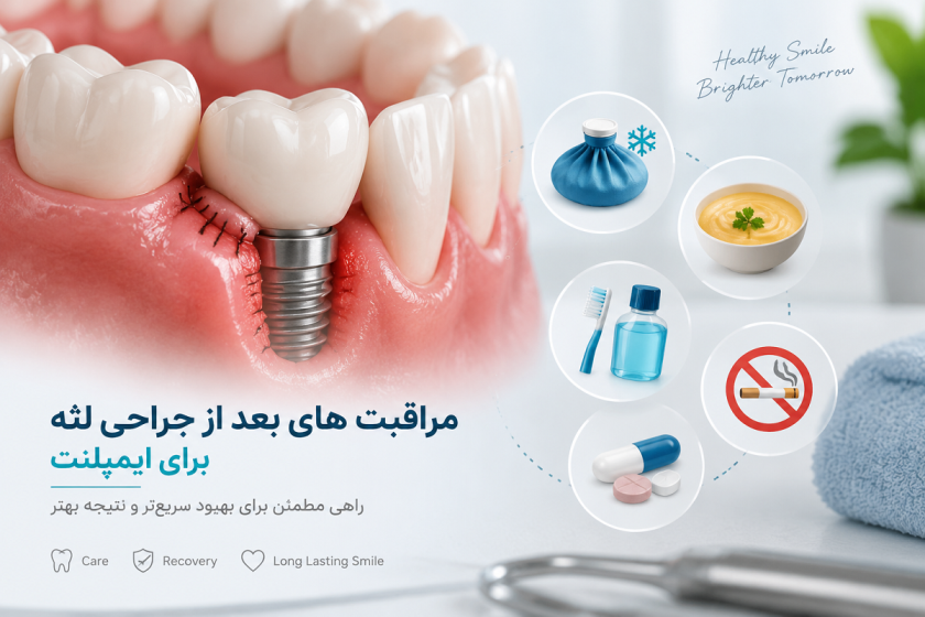 مراقبت های بعد از جراحی لثه برای ایمپلنت چیست؟ راهنمای کامل بهبود سریع‌تر