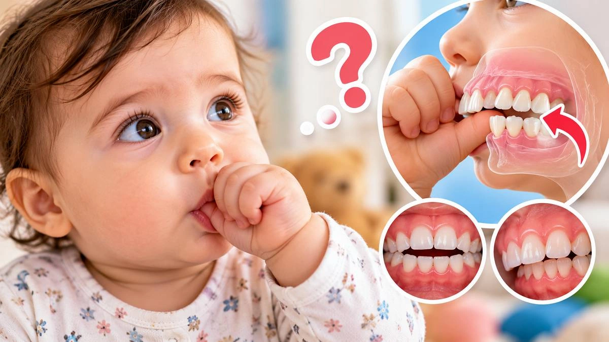 مکیدن انگشت شصت نوزاد به دندانش آسیب می‌زند؟ پاسخ دندانپزشکی