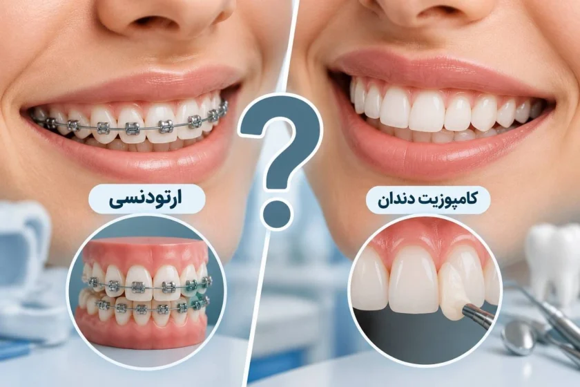 ارتودنسی یا کامپوزیت دندان؟ قبل از انتخاب این تفاوت‌های مهم را بدانید